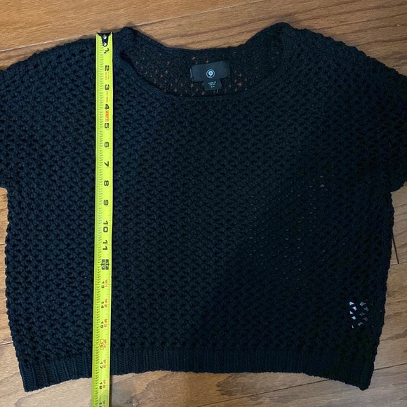 Qa Cropped oversized black knitted sweater Size small - Picture 9 of 9